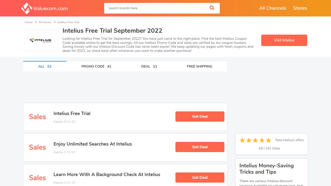 Intelius Free Trial || 50% OFF Discount Coupons July 2022